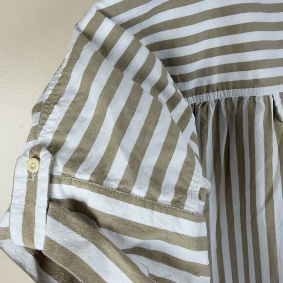 Madewell Women’s Size M Striped Mini Shirtdress Coastal Beach Summer Dress Shirt - Picture 10 of 15